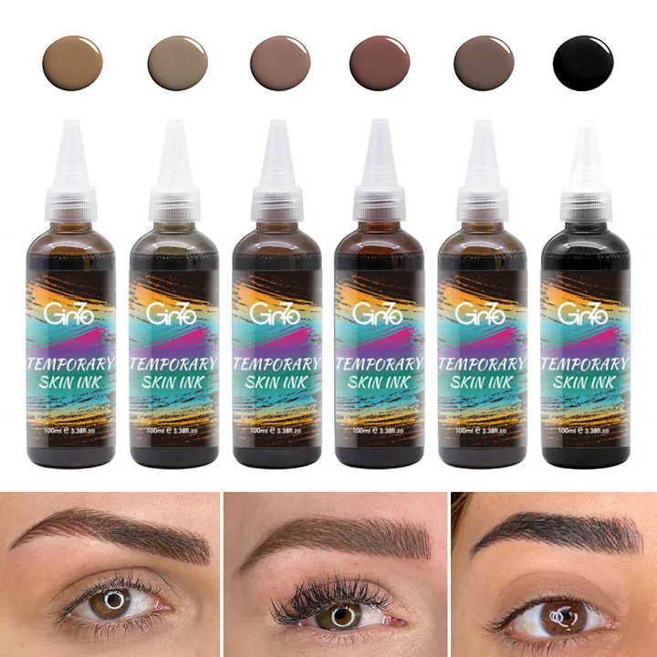 جل صبغة الحواجب والحناء المقاوم للماء ، أصباغ طويلة الأمد ، جل تقشير الحواجب Waterproof Henna Eyebrow Dye Gel, Long-lasting Pigments, Eyebrow Peel-Off Gel