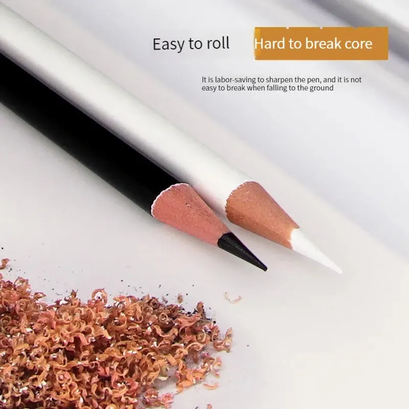 12 Pieces Black White Colour Pencils Permanent Drawing Pencil Set
