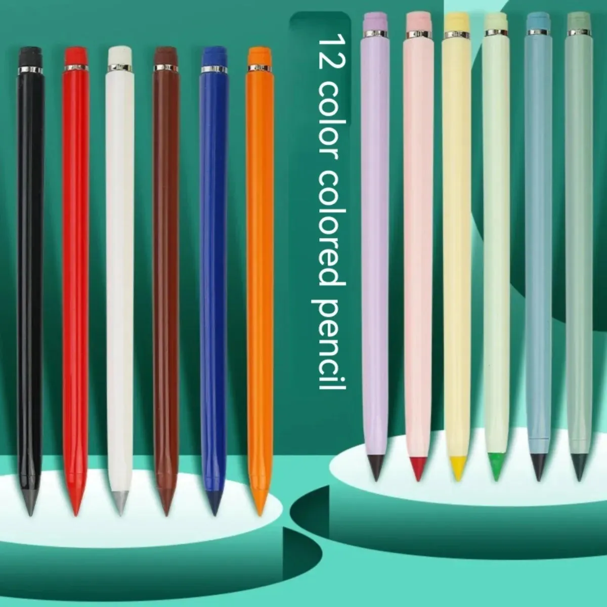 12/13 Colours Writing Pencil Set with Refills no Ink Novelty Eternal Art