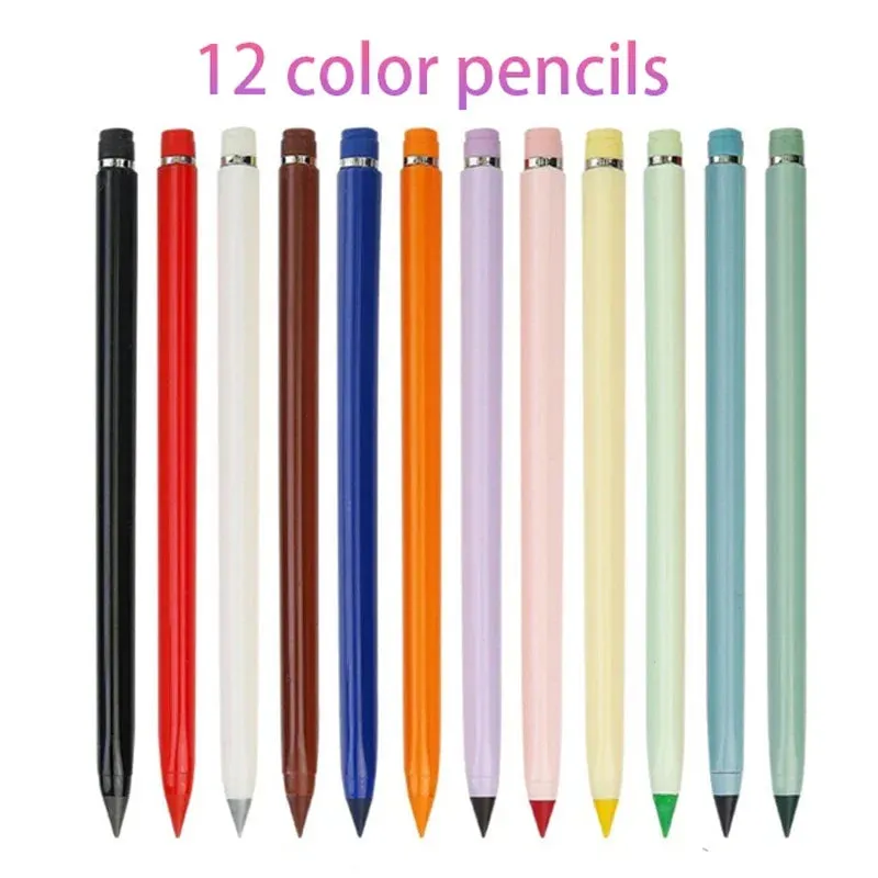 12/13 Colours Writing Pencil Set with Refills no Ink Novelty Eternal Art