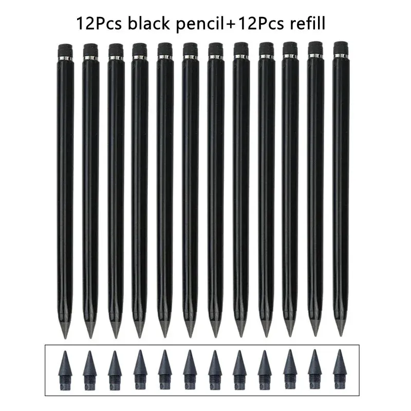 12/13 Colours Writing Pencil Set with Refills no Ink Novelty Eternal Art