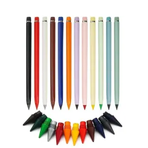 12/13 Colours Writing Pencil Set with Refills no Ink Novelty Eternal Art