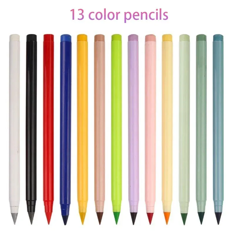 12/13 Colours Writing Pencil Set with Refills no Ink Novelty Eternal Art