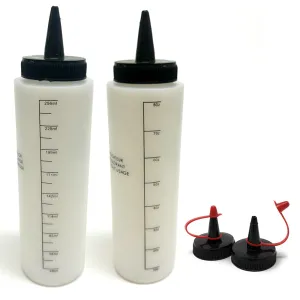 2 Hair Color Applicator Bottles 8 Oz Fluid Mix Coloring Toners Cosmetic Salon !