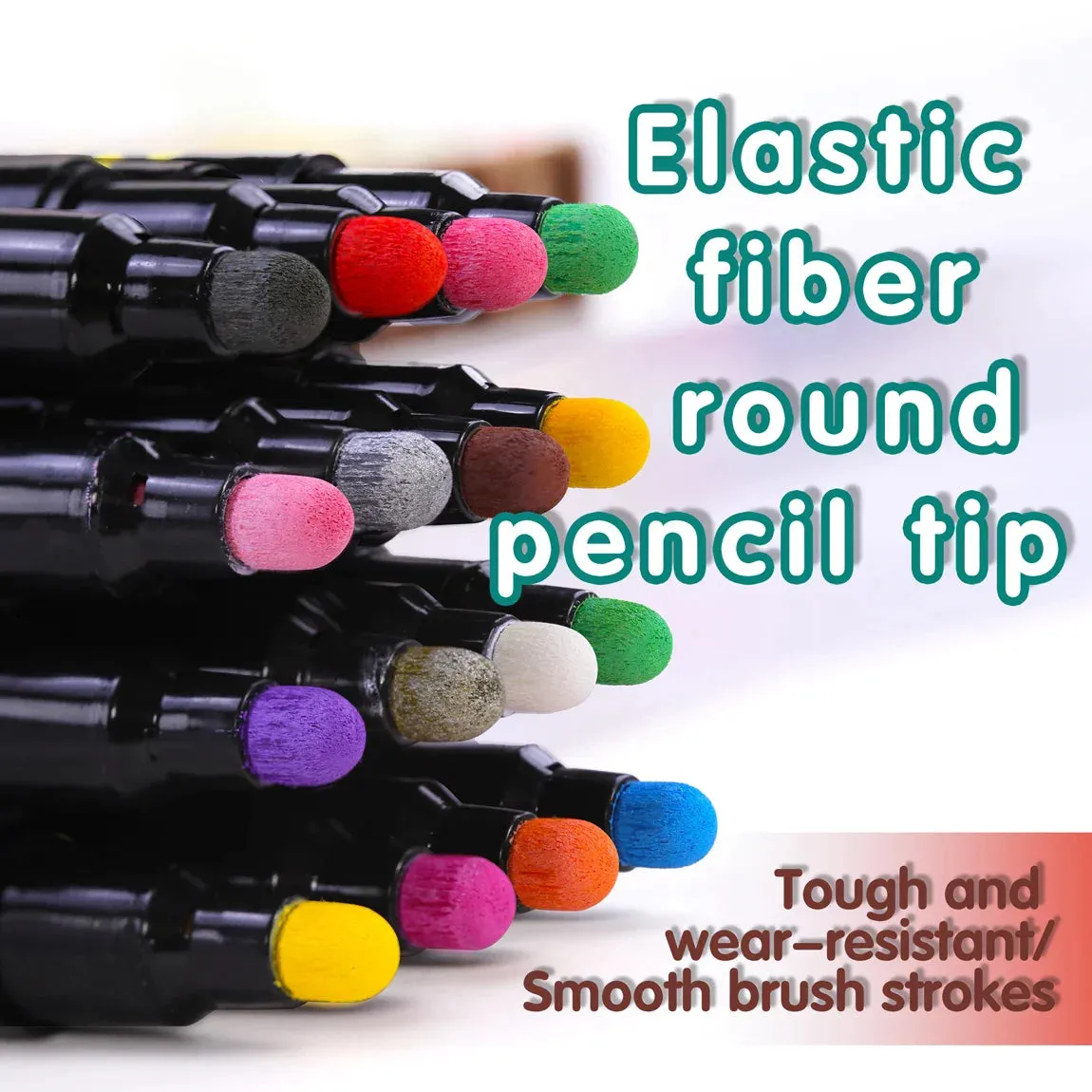 24 Dual Tip Acrylic Paint Pens for Diy Crafts 24 Colours