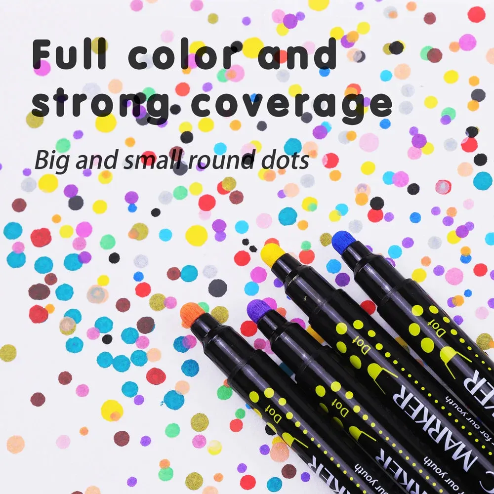 24 Dual Tip Acrylic Paint Pens for Diy Crafts 24 Colours