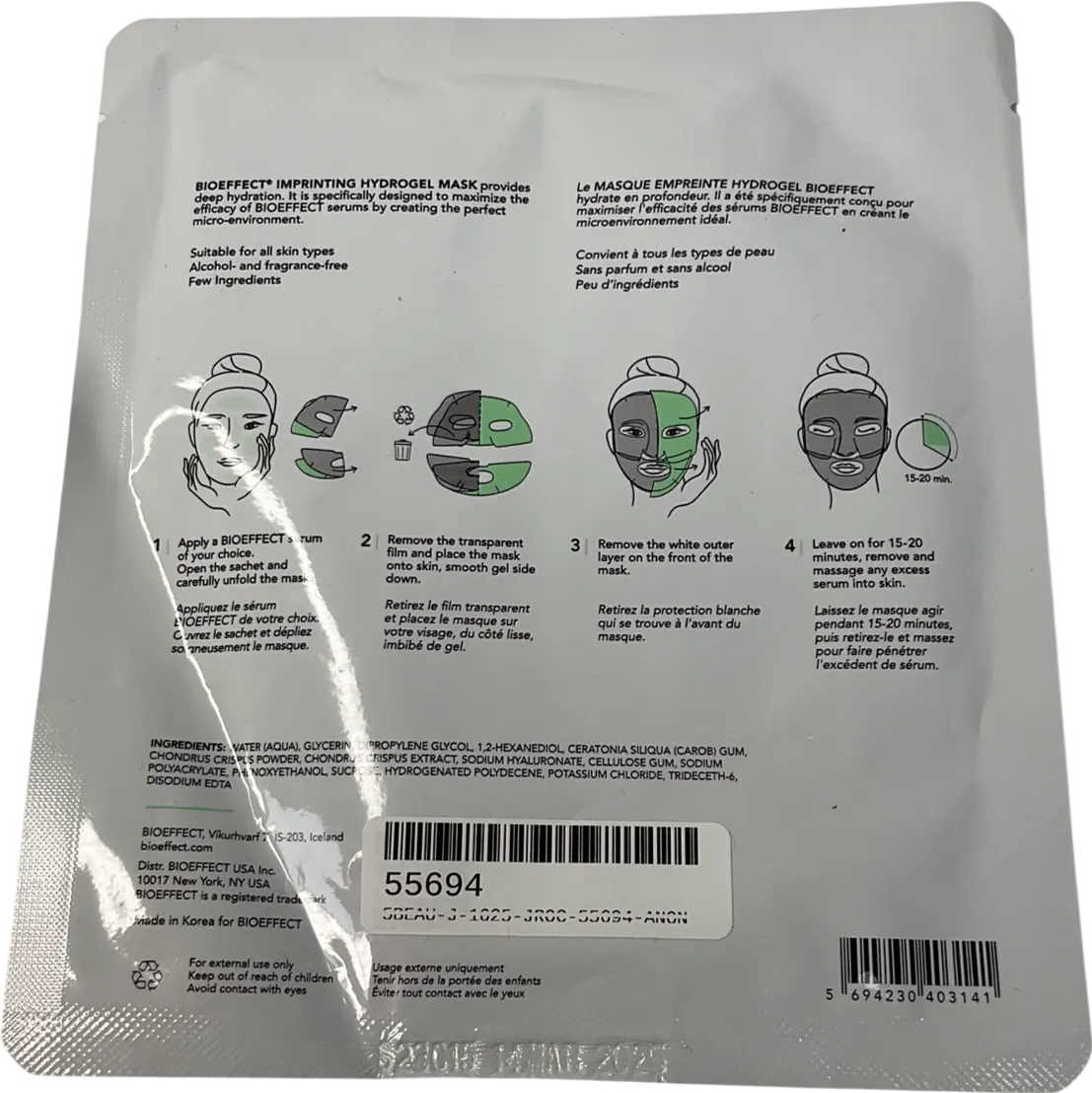 BIOEFFECT Imprinting Hydrogel Mask 1sheet