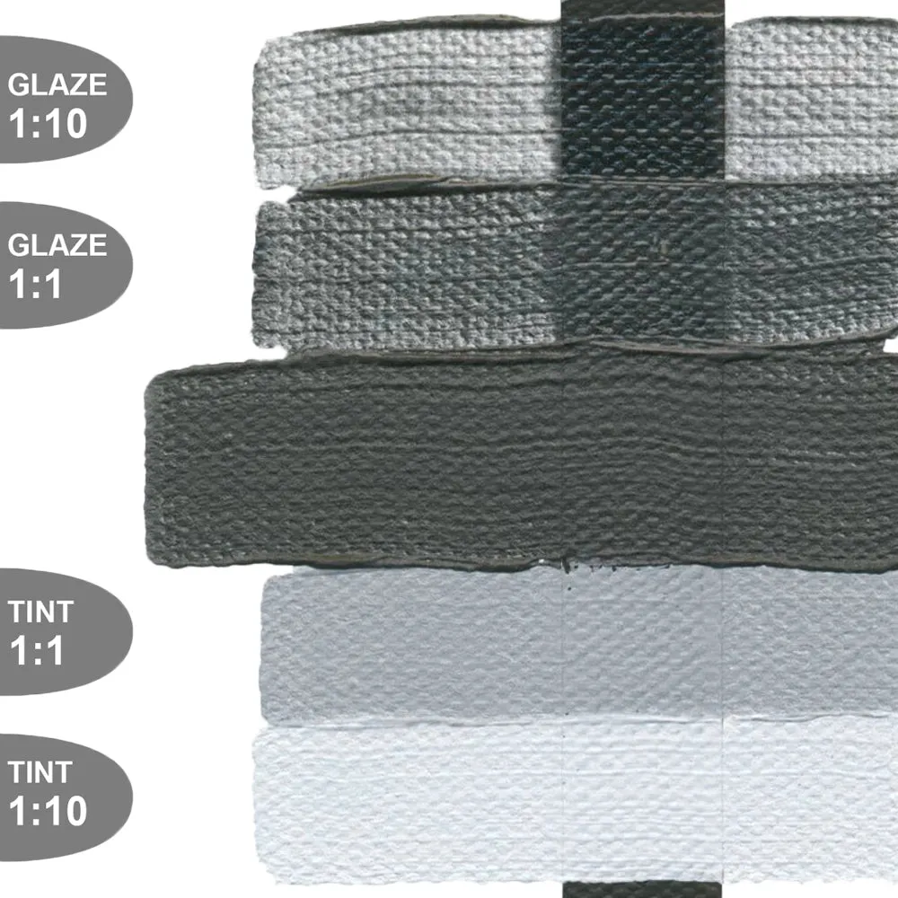 Golden Heavy Body Acrylic Paints (Black, White & Gray Colors)