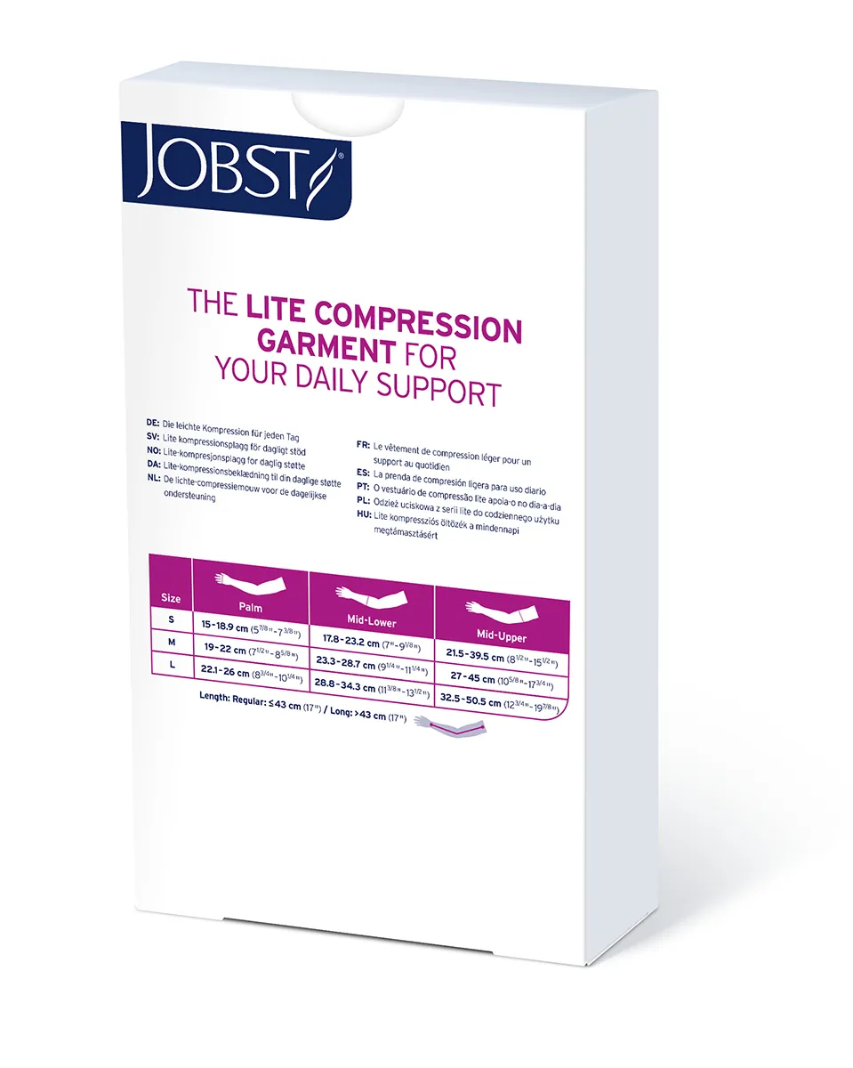 JOBST Bella Lite Armsleeve 15-20 mmHg w/ Gauntlet   Silicone Dot Band