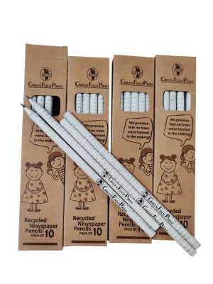 Recycled Newspaper Pencils - Pack Of 40