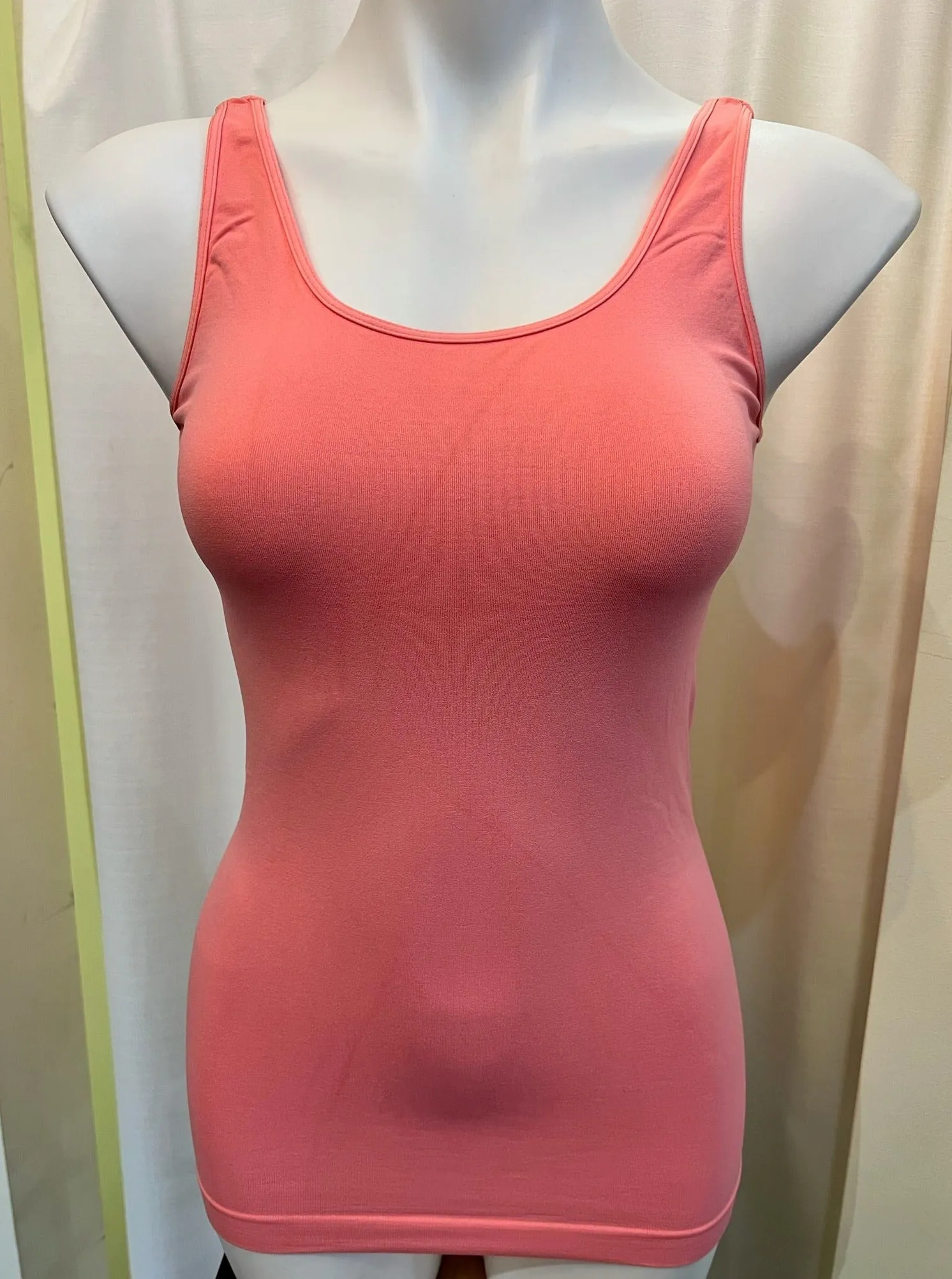 Signature Jersey Tank Top [Flamingo Pink-NS5178]